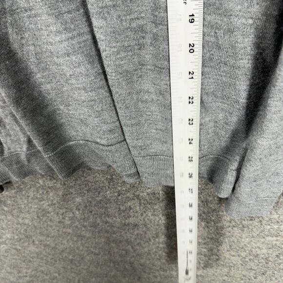 Apt. 9 Sweater Pullover Men S Small Gray Striped Knit Long Sleeve Wool Crew Neck - Picture 6 of 7